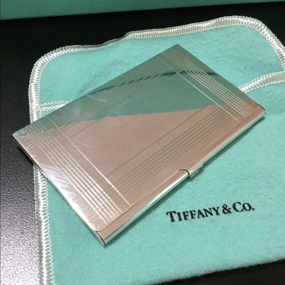 Tiffany & Co. sterling silver 925 Plaid card case - Picture 2 of 8
